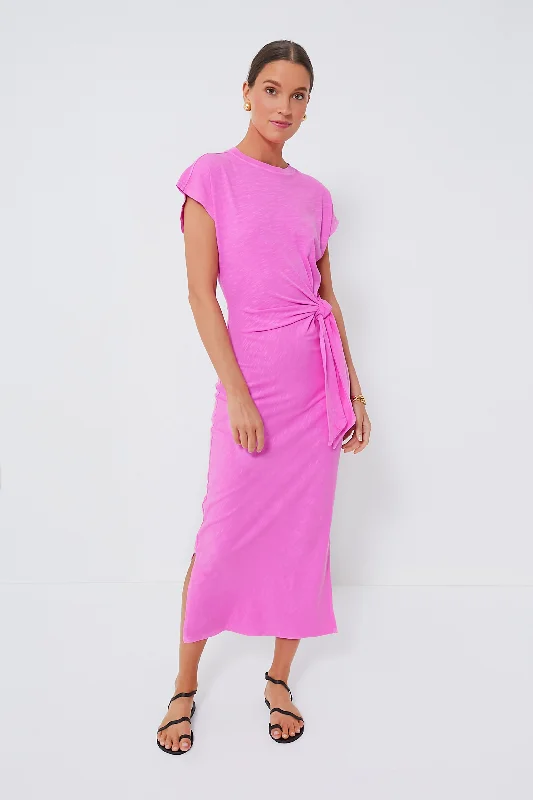 Fuchsia Vanina Cinched Waist Dress Luxury Fashion