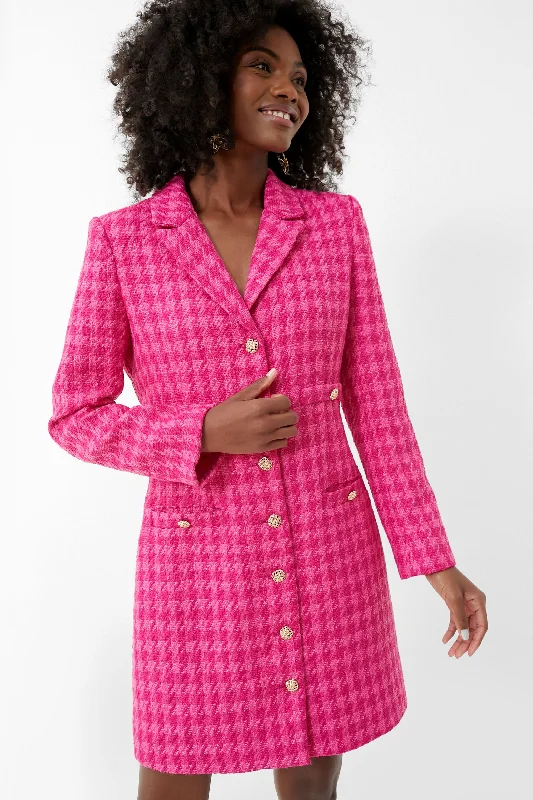 Magenta Tweed Stacie Dress Stylish Women's Clothing