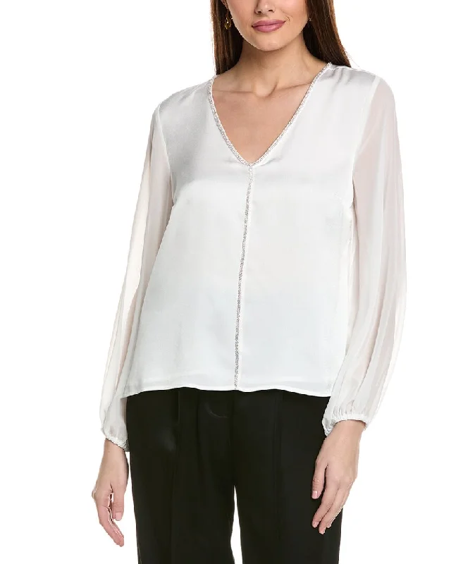 Vince Camuto Chiffon Blouse Women's Luxury Attire