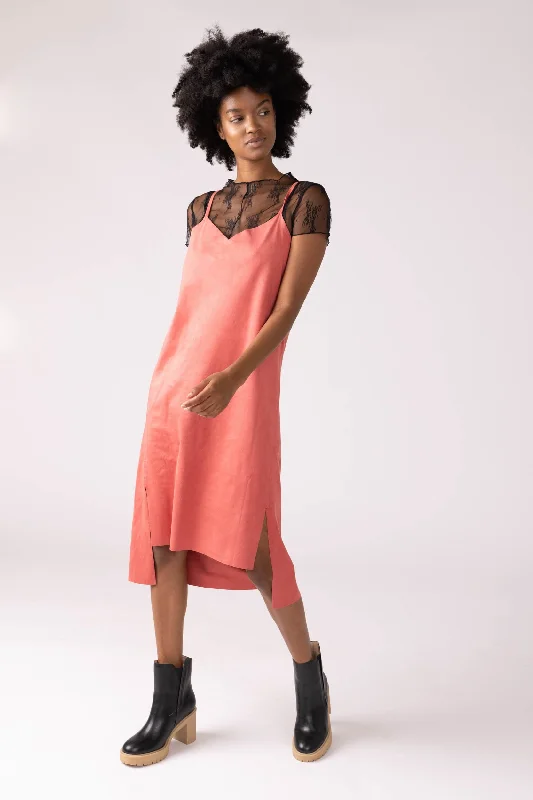 SALE - Alex Faux Suede Slip Dress Elegant Women's Clothing Online