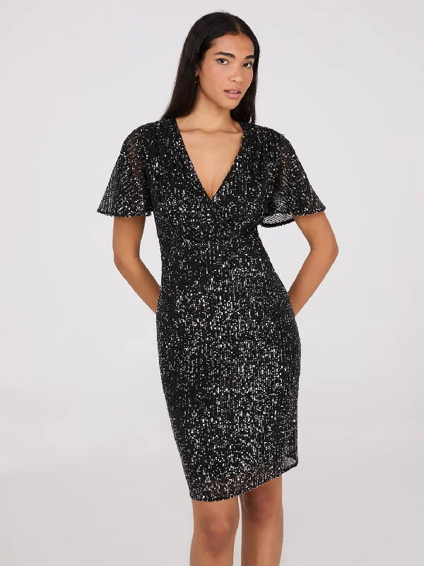 Sheath Sequin Dress High-Fashion Women's Clothing