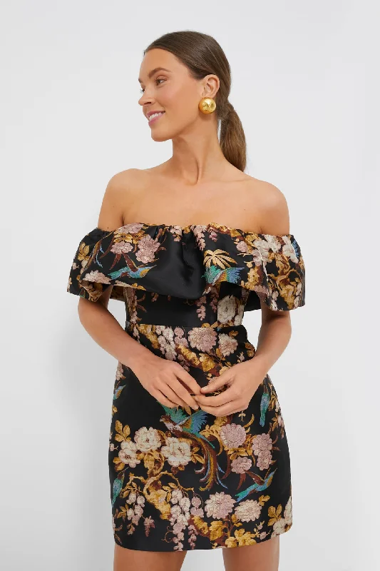 Black Birds of Paradise Vera Dress Women's Clothing Sets