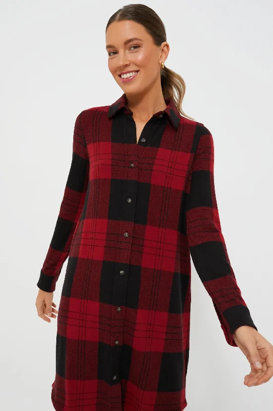 Orchard House Plaid Legend Sweater Dress Women's Clothing