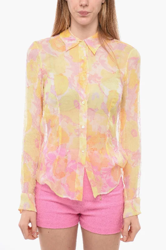 Dries Van Noten Silk Chiffon Dessin Blouse Women's Outdoor Attire