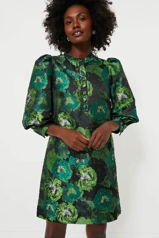 Green Jacquard Samantha Dress Women's Professional Clothes