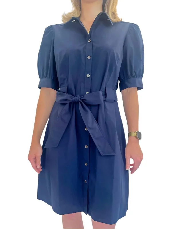 Piper Dress In Navy Women's High-Fashion Apparel