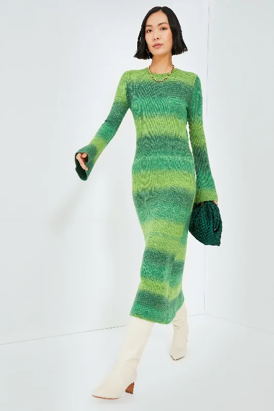 Gummy Green Multi Axon Dress Women's Formal Event Clothing