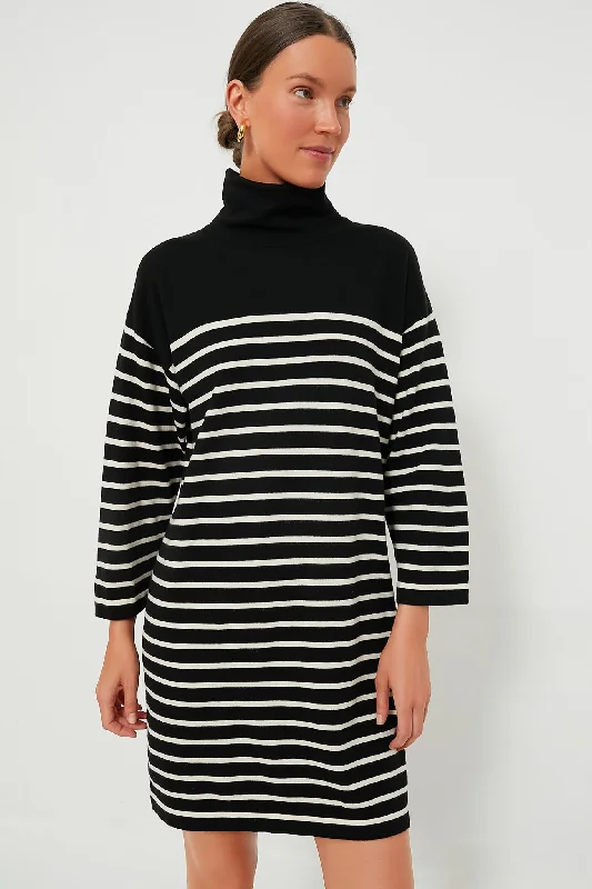 Striped Durand Turtleneck Dress Chic Women's Clothing for Date Nights