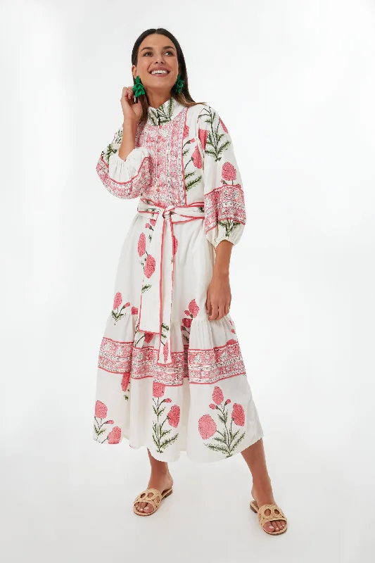 Exclusive Rosy Marigold Flounce Dress Clothing Brands