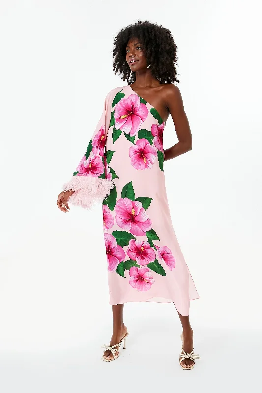 Nyx Pink Aubrey Crepe Dress Flash Discount