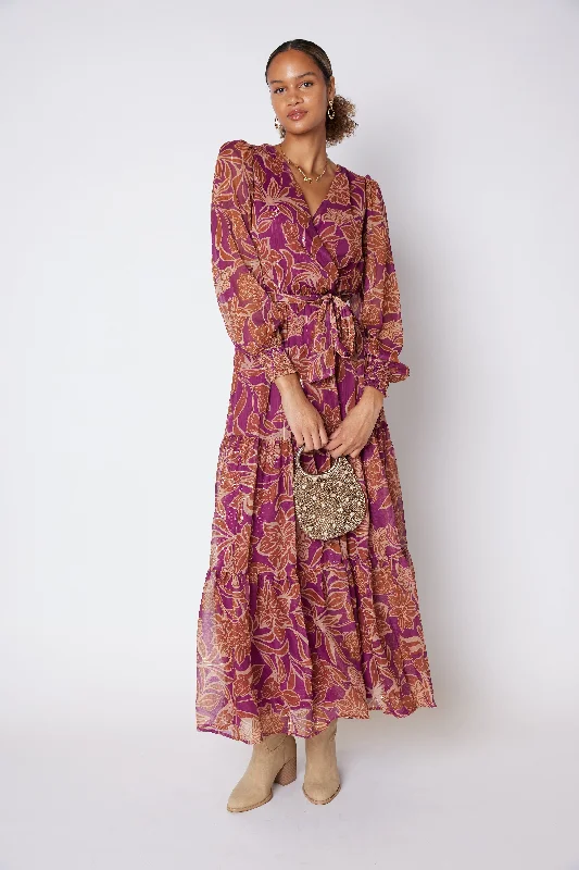 SALE - Glenn Printed Wrap Dress Effortless Chic for Women