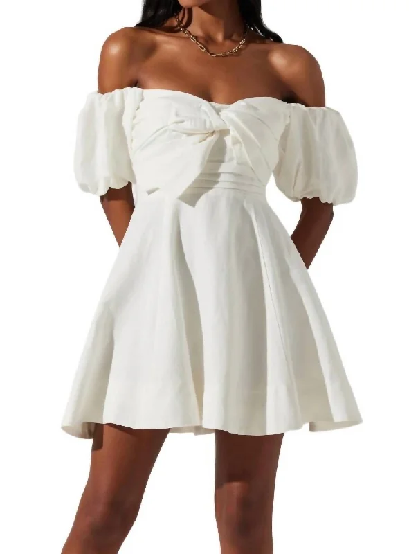 Ula Dress In White Fashionable Women's Clothes