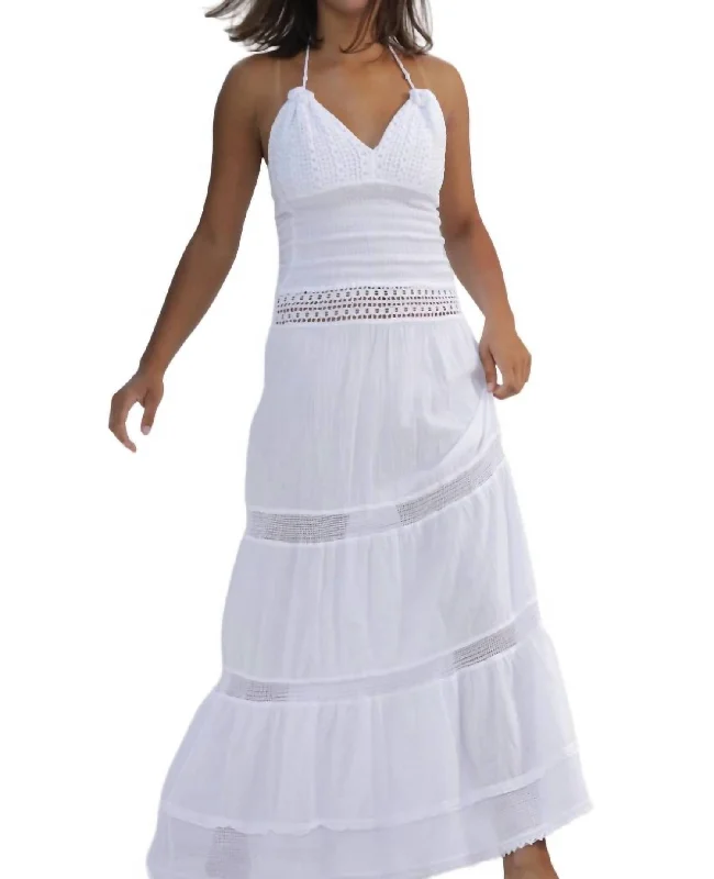 Hampton Dress In White VIP Member Discount