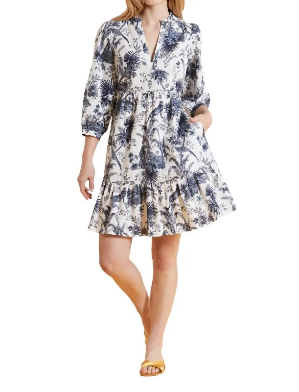 Karlie Cotton Toile Dress In Multi Discount Store