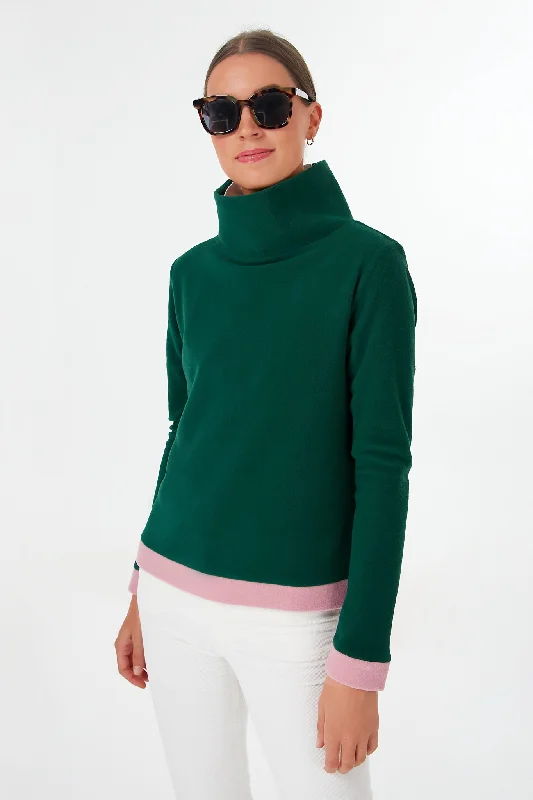 Exclusive Hunter Green Mauve Colorblock Park Slope Women's Clothing Sale