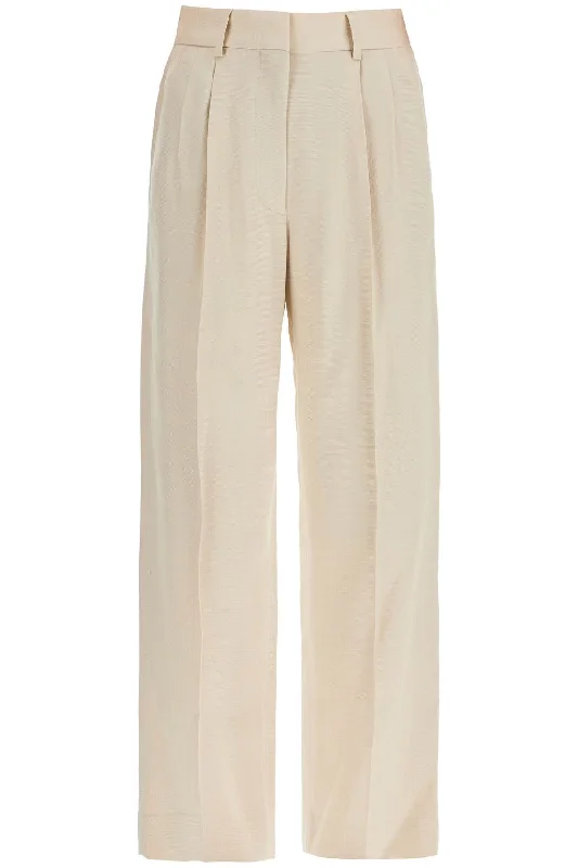 Blaze Milano Women's ivory Viscose Pants With Embroide Pocket Women's Vacation Outfit Set