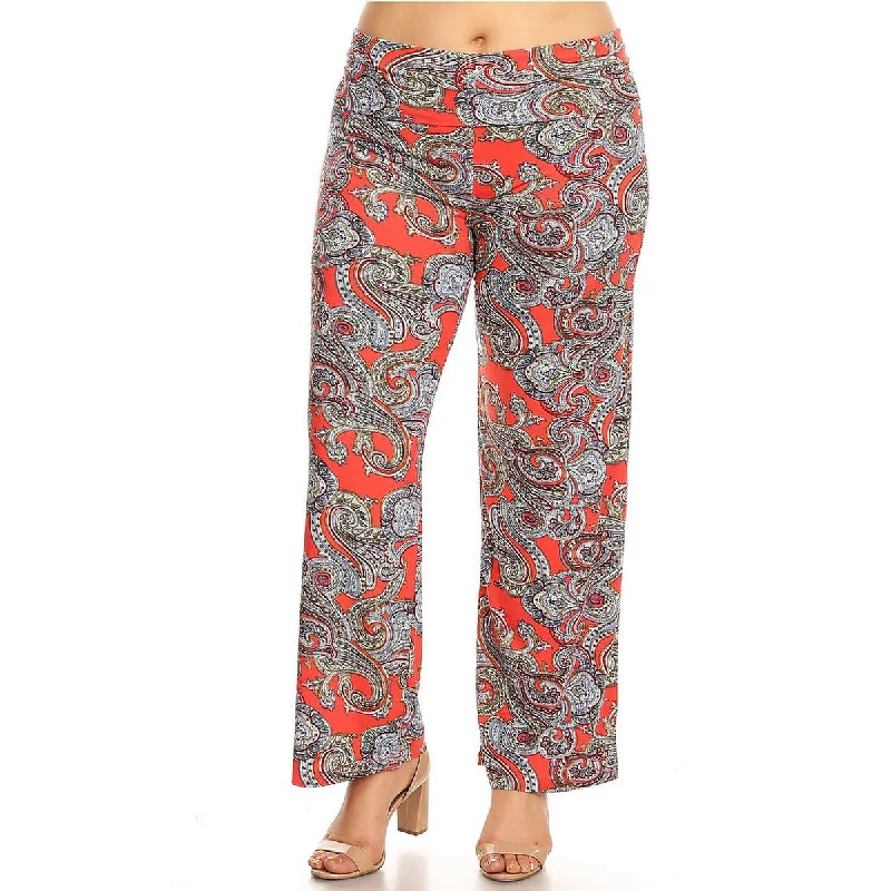 Womens Paisley High Rise Wide Leg Pants Women's Holiday Clothing