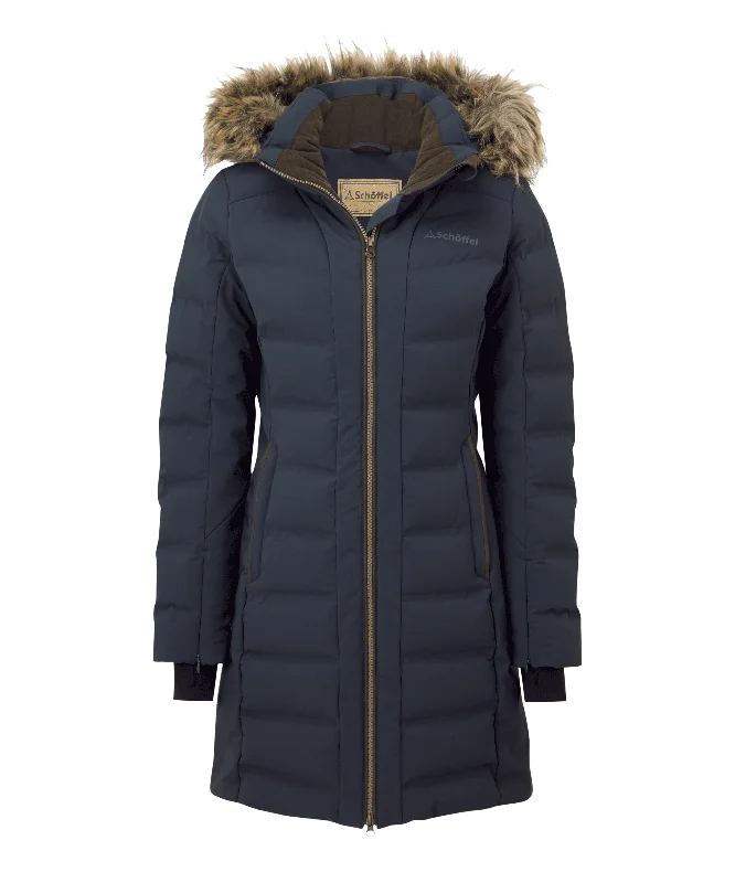 Hurlingham Waterproof Down Coat - Carbon Navy Easygoing Women's Style