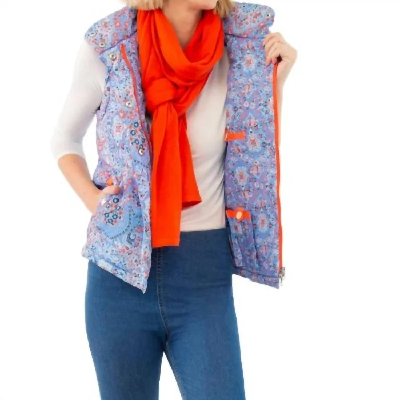 Puffer Vest - Pleasantly In Imari Women's Elegant Evening Outfit