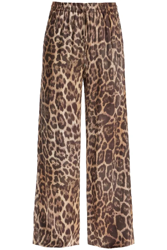 Stella Mccartney Women's Animal Print Pajama Style Pants Women's Plus-Size Casual Outfit