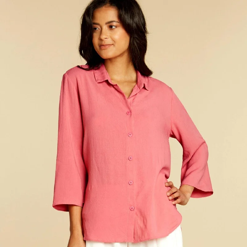 Solid Coastal Tunic - Guava New Arrival Discount