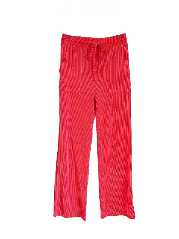 Women's Ribbed Pant In Red Best Clearance Sales Right Now