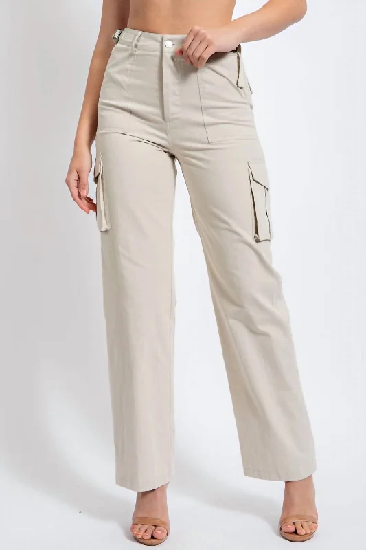 You're My Type Cargo Pants In Light Grey Women's Timeless Attire