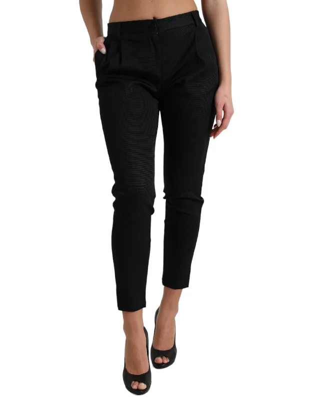 Dolce & Gabbana Chic High Waist Skinny Cropped Women's Pants Women's Clothes For The Office