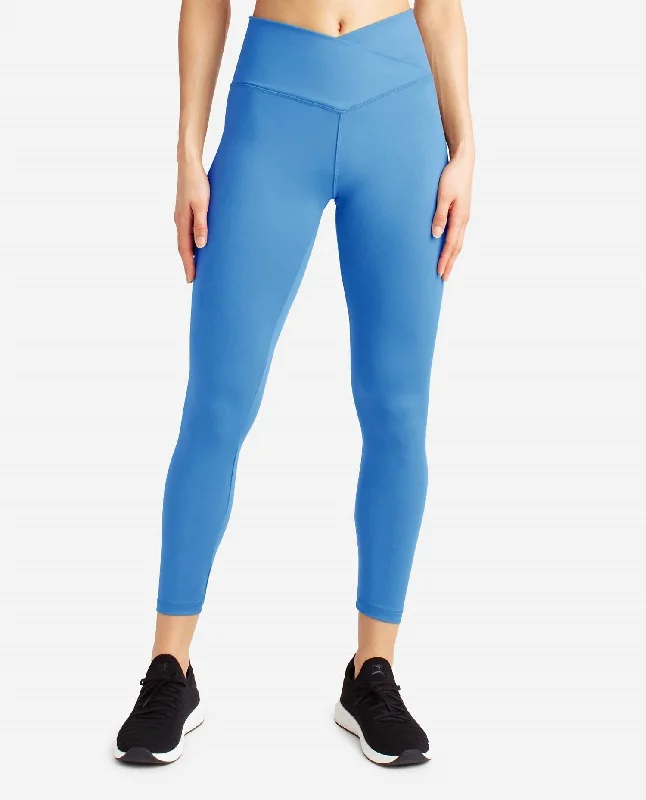 Crossover Waist 7/8 Leggings In Marina Everyday Women's Fashion Trends