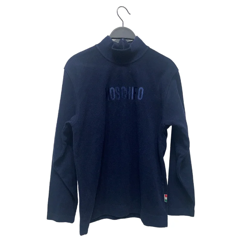 MOSCHINO JEANS/Fleece Jkt/S/Cotton/NVY/ Trendy Boutique Online