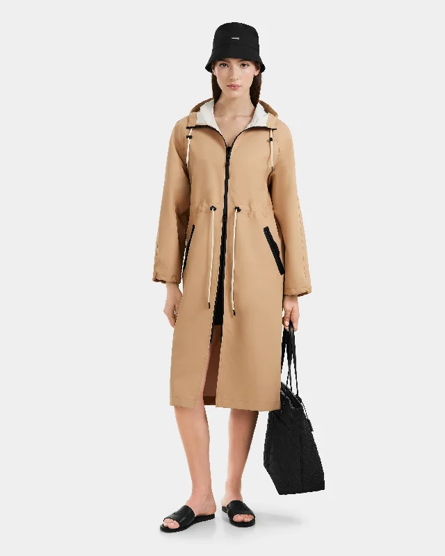 CARLA WOMEN'S LONG HOODED RAIN COAT Women's Casual Garments