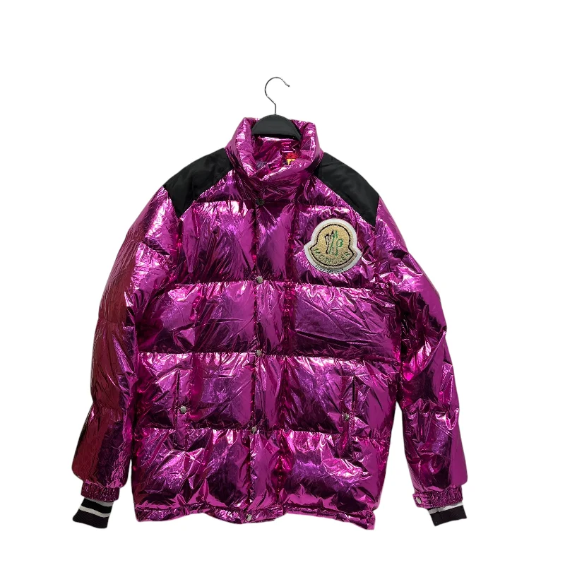 MONCLER/Palm Angels/Puffer Coat/L/PNK/ Boho Chic Fashion