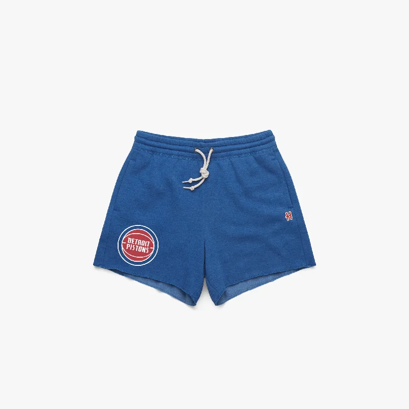 Women's Detroit Pistons Logo Sweat Shorts Vintage-Inspired Women's Clothes