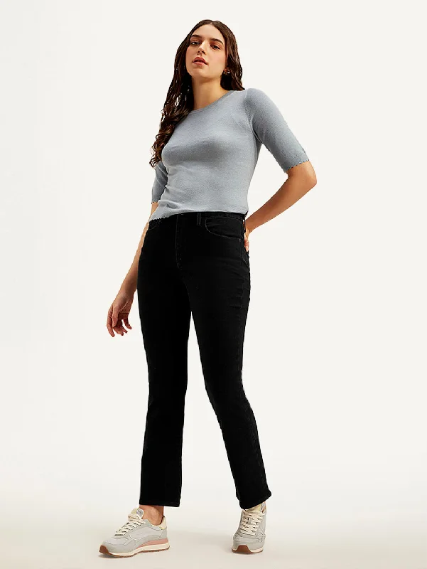 Women's High Rise 725 Slim Bootcut Fit Black Jeans Women's Trendy Clothes