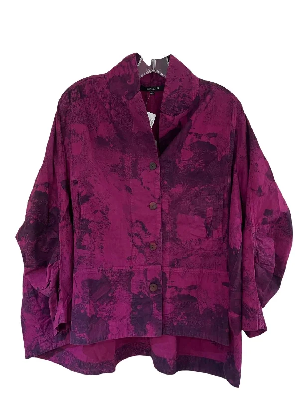 Women's Printed Jacket In Pink Comfy Women's Outfits for Daily Wear