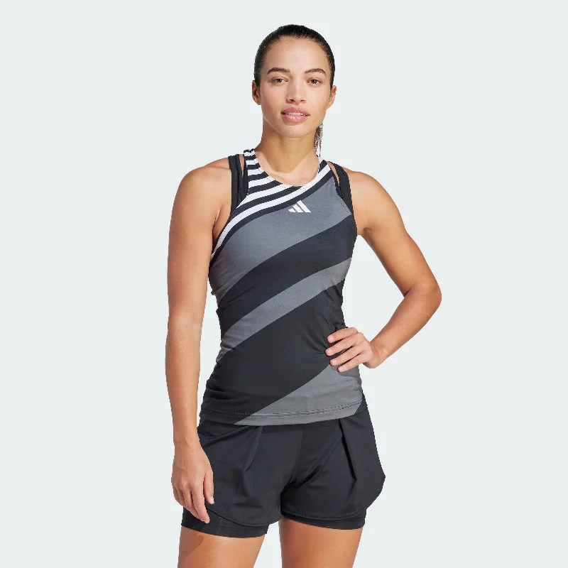 Women's adidas Tennis AEROREADY Pro Y-Tank Top Women's Holiday Clothes