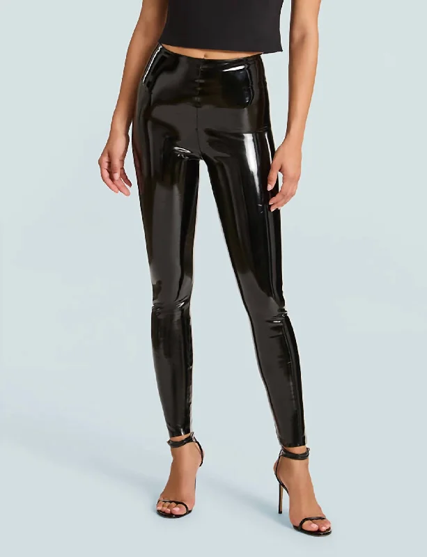 Faux Patent Leather Legging In Black Clothing Brands