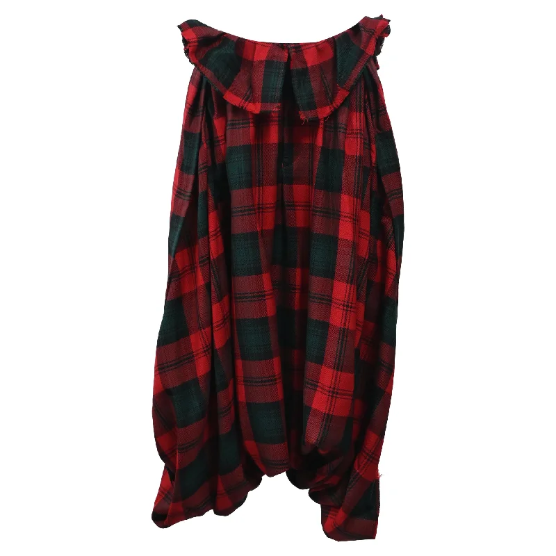 Comme des Garçons Tartan Pants in Red Cotton Casual Fashion Trends for Women