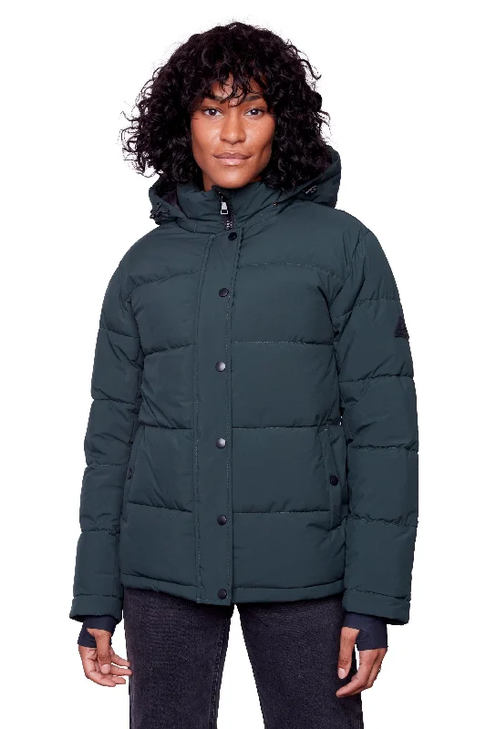 FORILLON | WOMEN'S VEGAN DOWN (RECYCLED) SHORT QUILTED PUFFER JACKET Charming Women's Outfit For Special Occasions