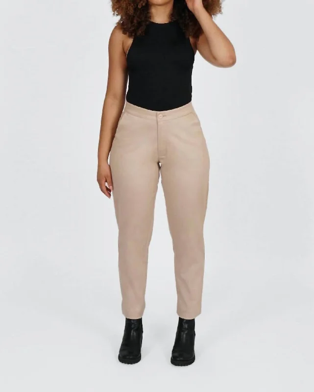 Crop Pant In Beige Women's Evening Clothing