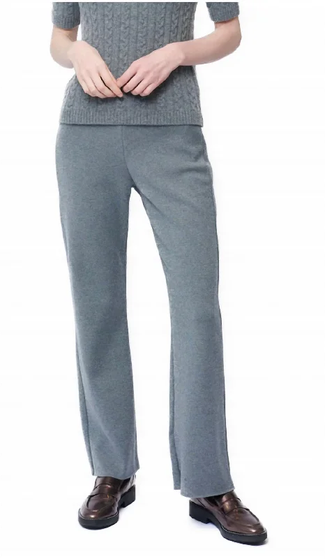 Monique Milano-Knit Boot Leg Pant Gray Women's Office Clothing