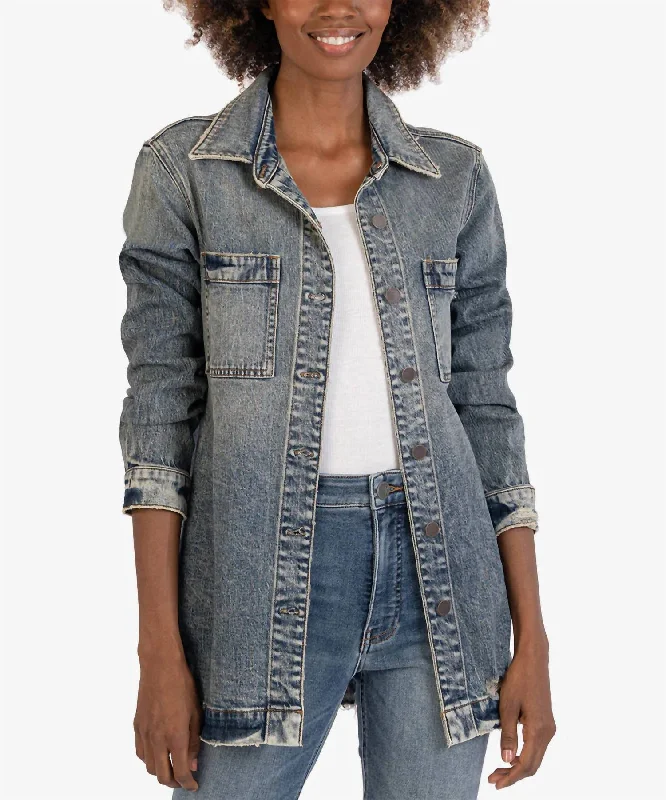 Joni Shirt Jacket In Adore Wash Flash Sales This Week