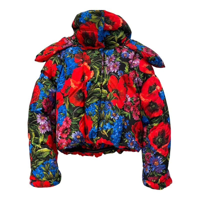 DOLCE&GABBANA/Puffer Jkt/XXL/Floral Pattern/Polyester/MLT/ Sporty Streetwear