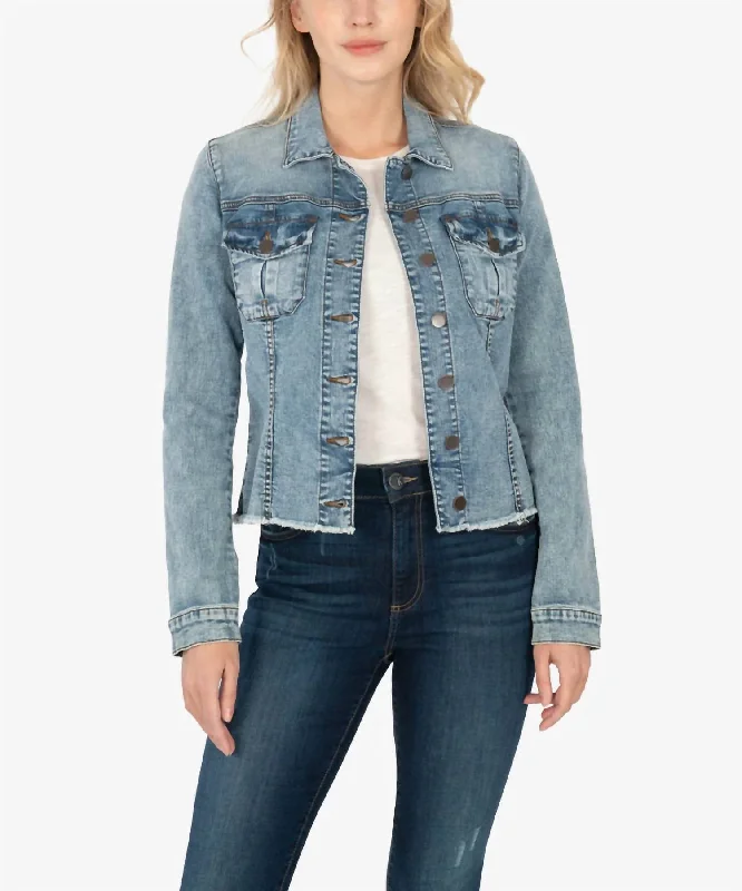 Kara Denim Jacket In Standard Wash Discount Price