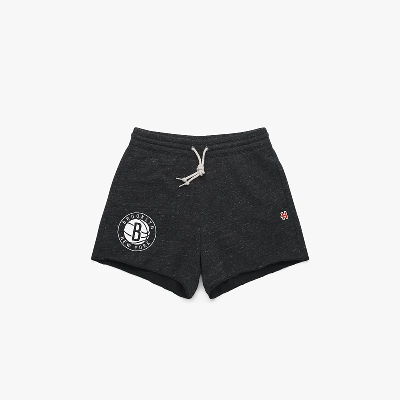 Women's Brooklyn Nets Logo Sweat Shorts Comfortable Women's Clothing