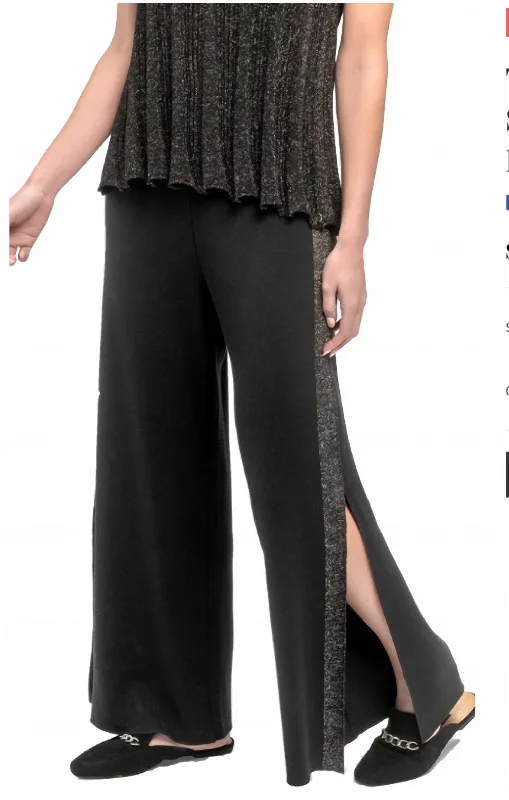 Tracey Wide Leg Knit Pant In Black Women's Tops And Clothing