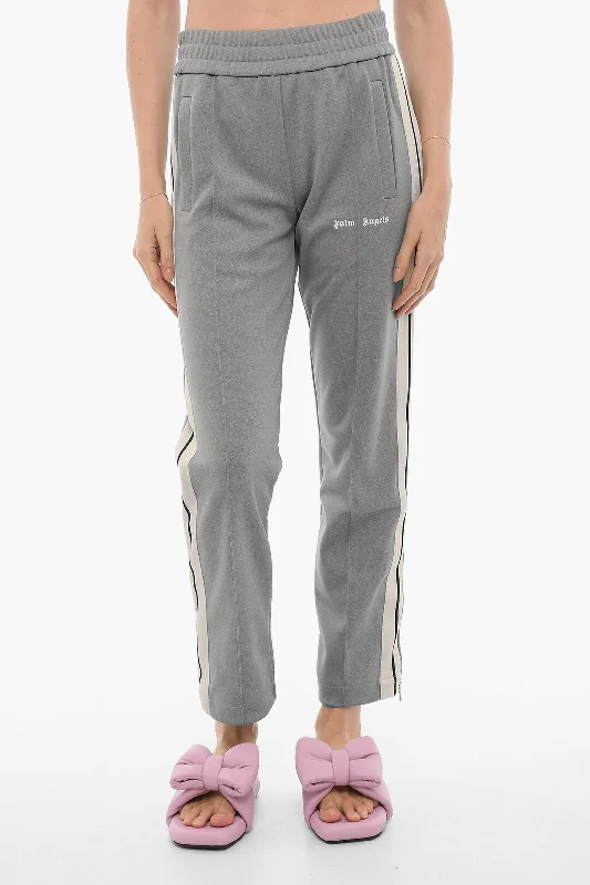 Palm Angels High-Waisted Joggers with Ankle Zip Vintage-Inspired Garments