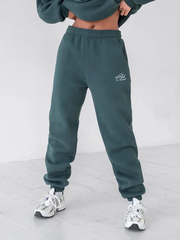 Club Sweatpants - Teal Green Charming Women's Holiday Apparel