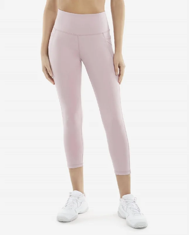 Curvy Cropped Leggings In Dreamy Lilac Women's Fashion Clothing