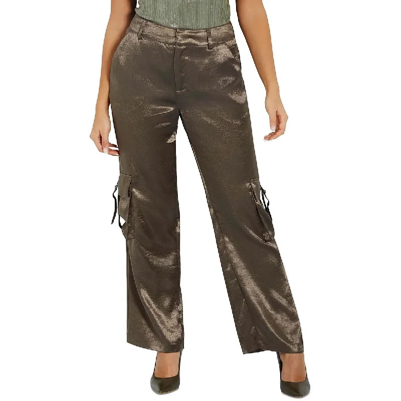 Jamie Womens High Rise Dressy Cargo Pants Women's Athletic Garments